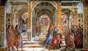 GHIRLANDAIO, Domenico Expulsion of Joachim from the Temple oil painting reproduction